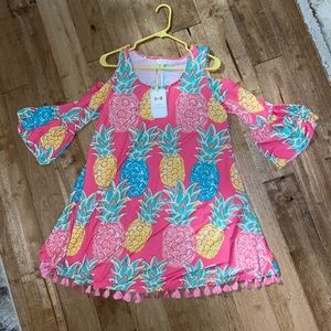 New Simply Southern, cold shoulder, pocket dress.